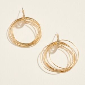 Gold Classic Multi Layer Hoop Earrings
